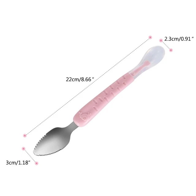 Baby Feeding Spoon Multifunctional Spoon Silicone Fruit Puree Spoon  Supplementary Food Feeder Dual-Head BPA Free Baby Items - AliExpress