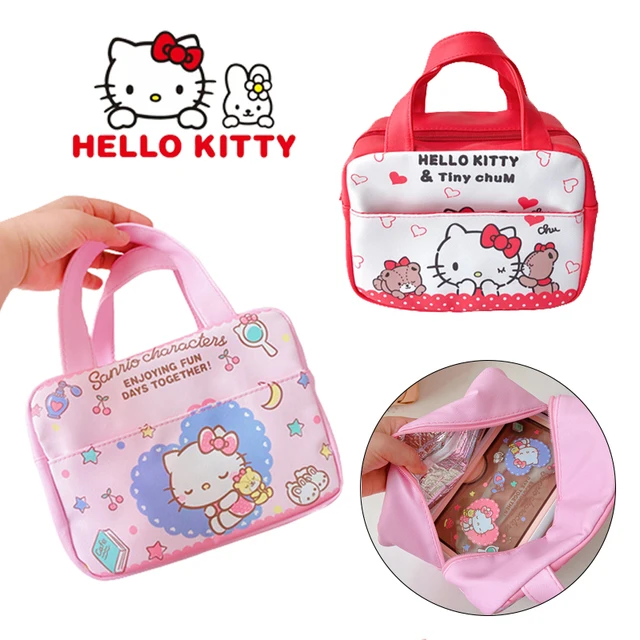 Hello Kitty, Bags, 8 X 75 X 5 Hello Kitty Brown Lunch Bag Box Cooler With  Handles