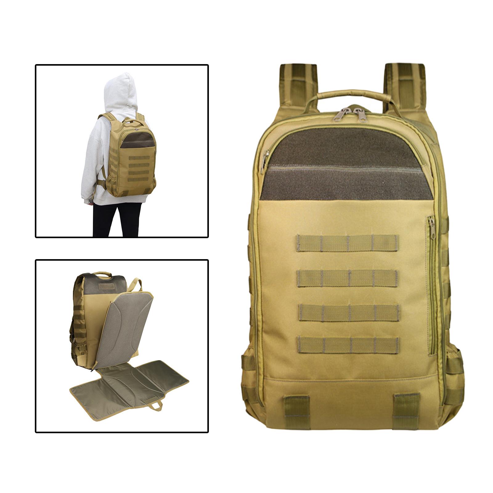 Daddy Diaper Backpack Camping Bag Large Capacity Folding with Changing Pad Portable Multipurpose Knapsack for Men Travel Fishing