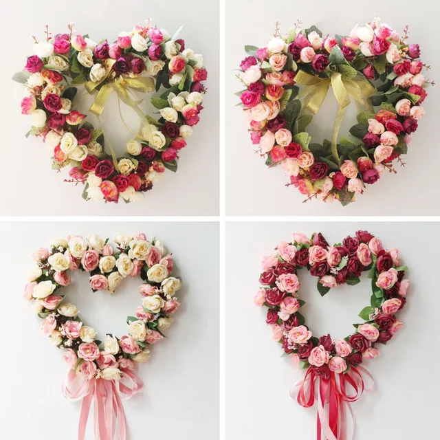 Metal Wreath Frame Ring Heart Shaped Diy Macrame Floral Crafts