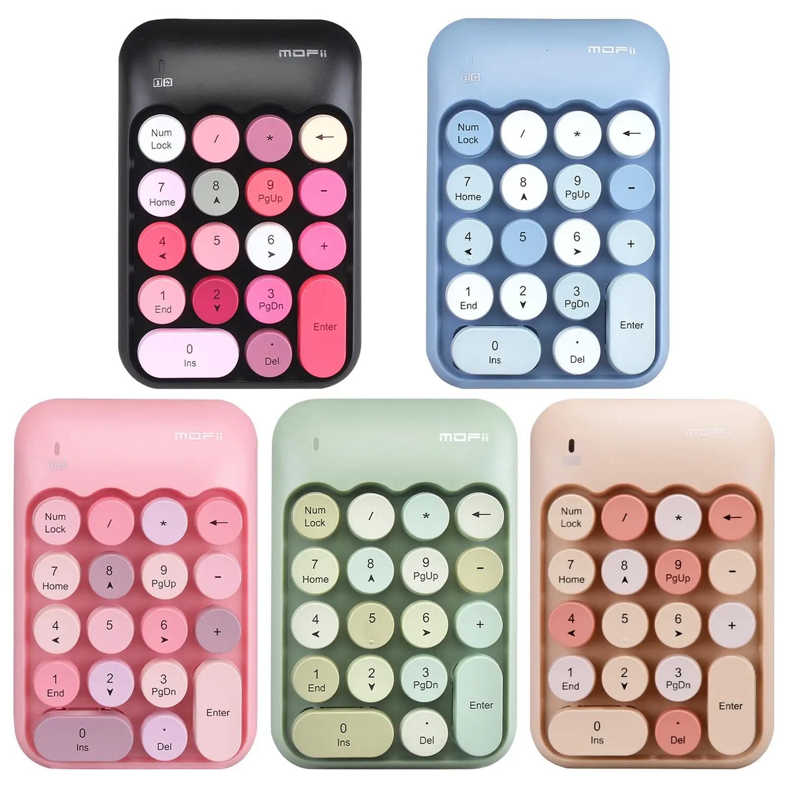 Wireless Numerical Keypad, 18 Keys 2.4 GHz USB Number Pad Financial Accounting Numeric Keypad for Laptop PC Notebook Desktop