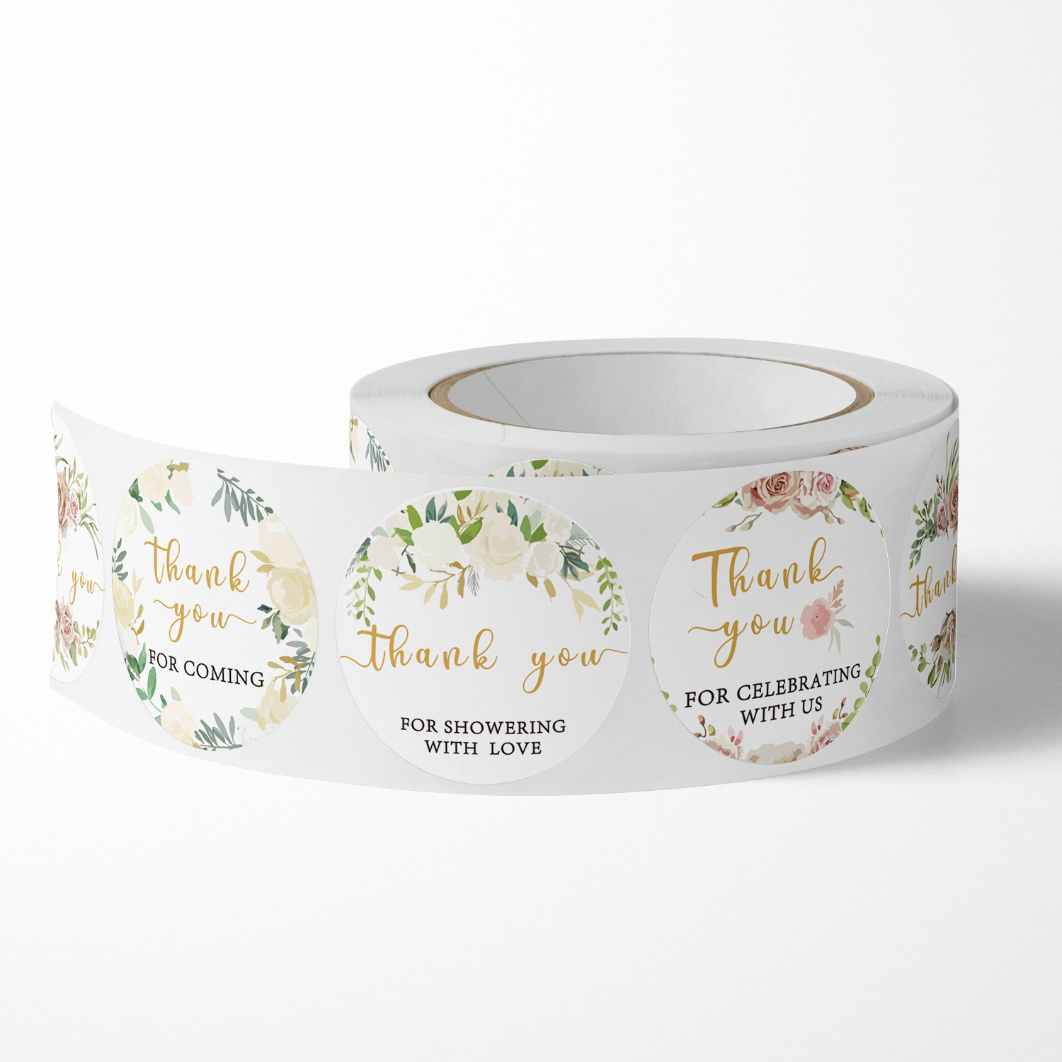 500-pcs Rosen muster danke Aufkleber für Siegel etiketten runde florale mehrfarbige Etiketten Geschäft handgemachte Schreibwaren aufkleber – Detail 3