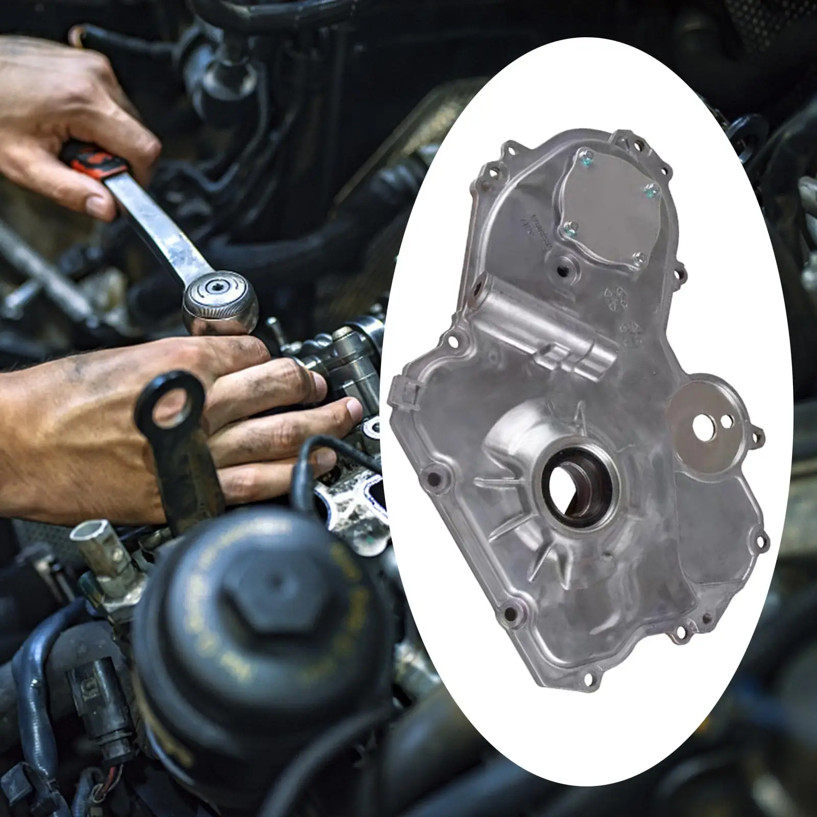 Timing Cover with Oil Pump Spare Parts 90537914 for Buick Lacrosse Verano Easy Installation