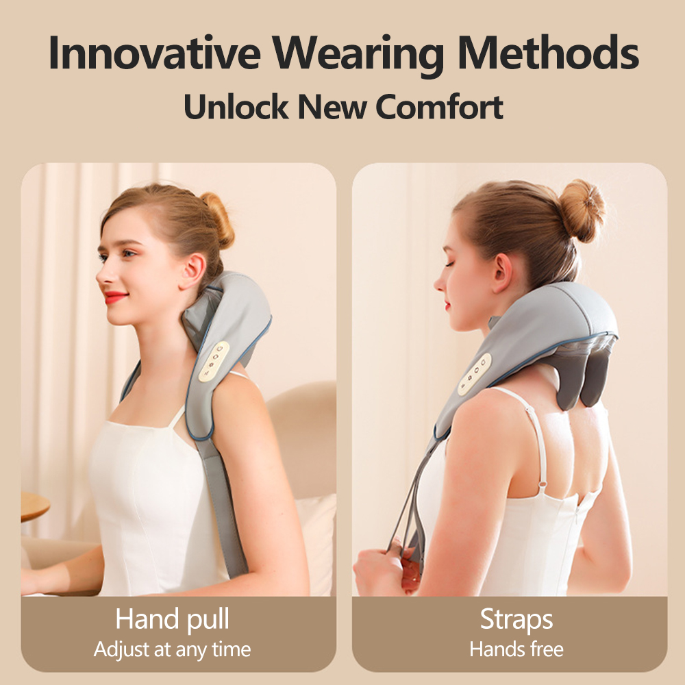 Best of Neck And Back Massager 5D Heating Shiatsu Kneading Massage Shawl Rechargeable Relieve Cervical Fatigue Trapezius Muscle Massage Reviews & Tips - Image 4