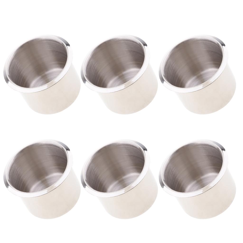 Stainless Steel 6pcs Cup Drink  for Marine Boat Car Truck Camper