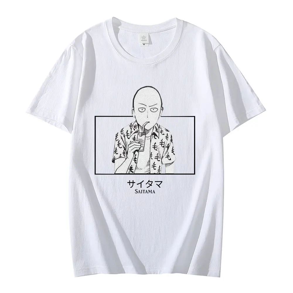 Anime One Punch Man T-shirt Strongest Hero Saitama Sensei T-shirts Men Women's Cotton Short Sleeve Oversized T Shirt Streetwear