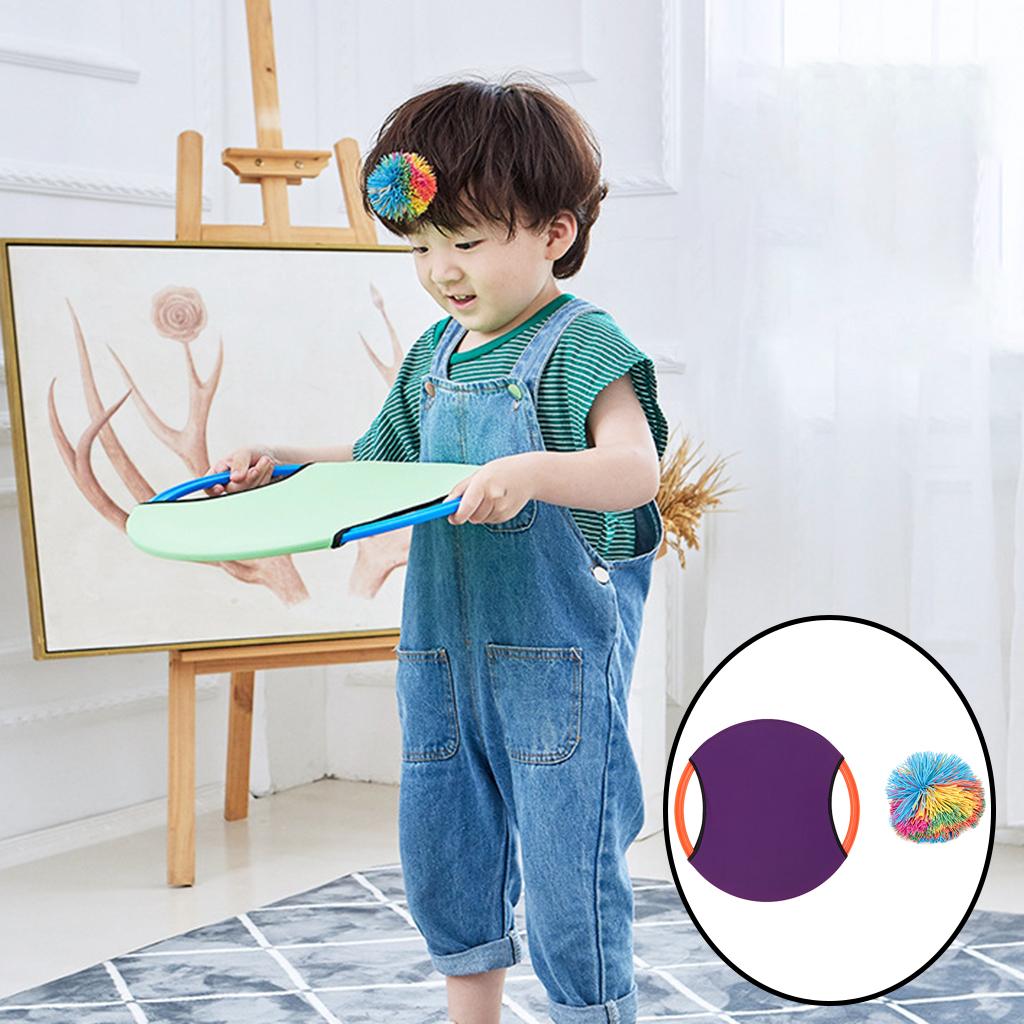 Trampoline Paddle Set Bouncy Ball for Adults Kids Garden Yard Lawn Beach Toss Catch Training Outdoor Kids Toys