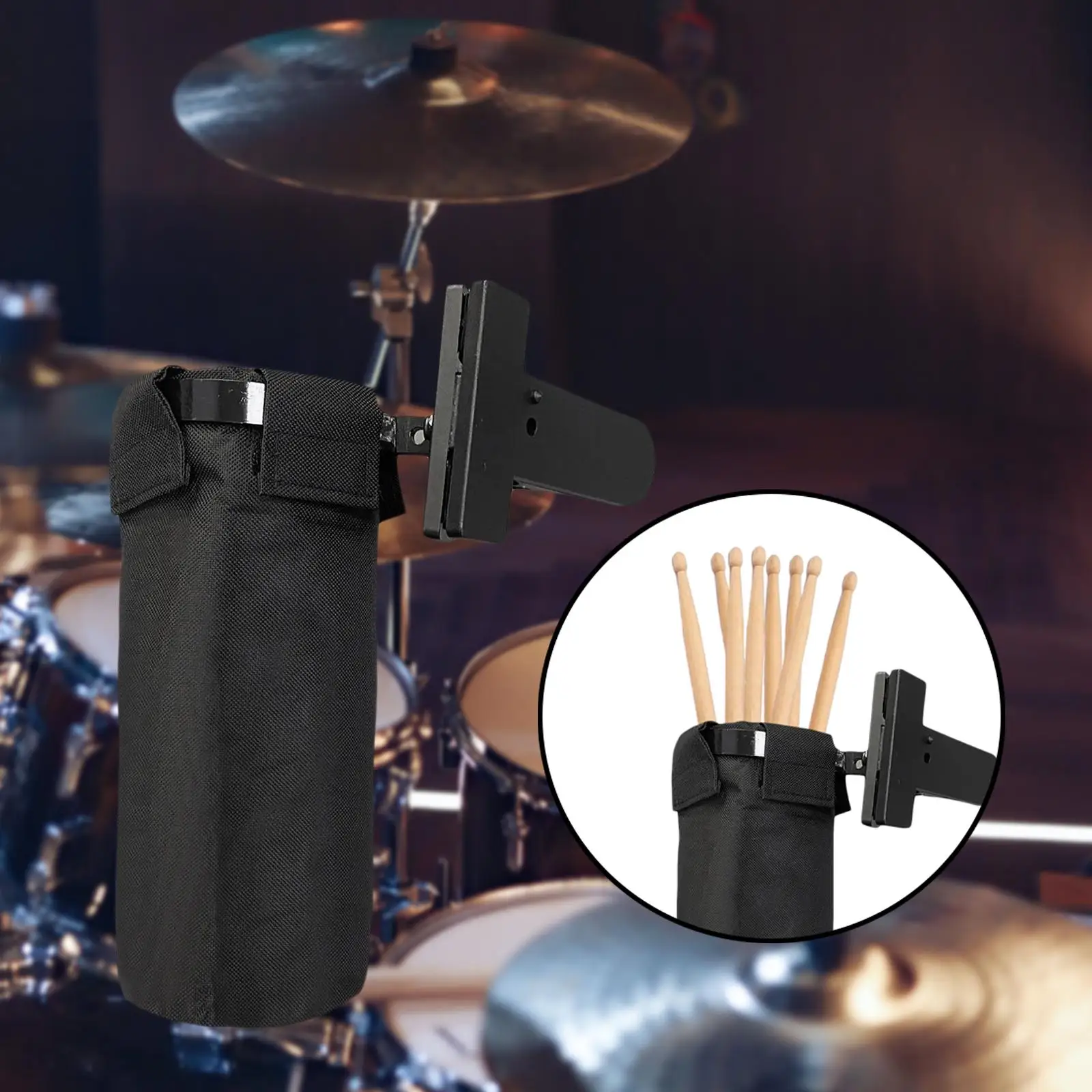 Drumstick Bag Removable Thickened Multipurpose Lightweight Drumstick Case Oxford Cloth for Cymbal Stand Music Stand Drum Stand