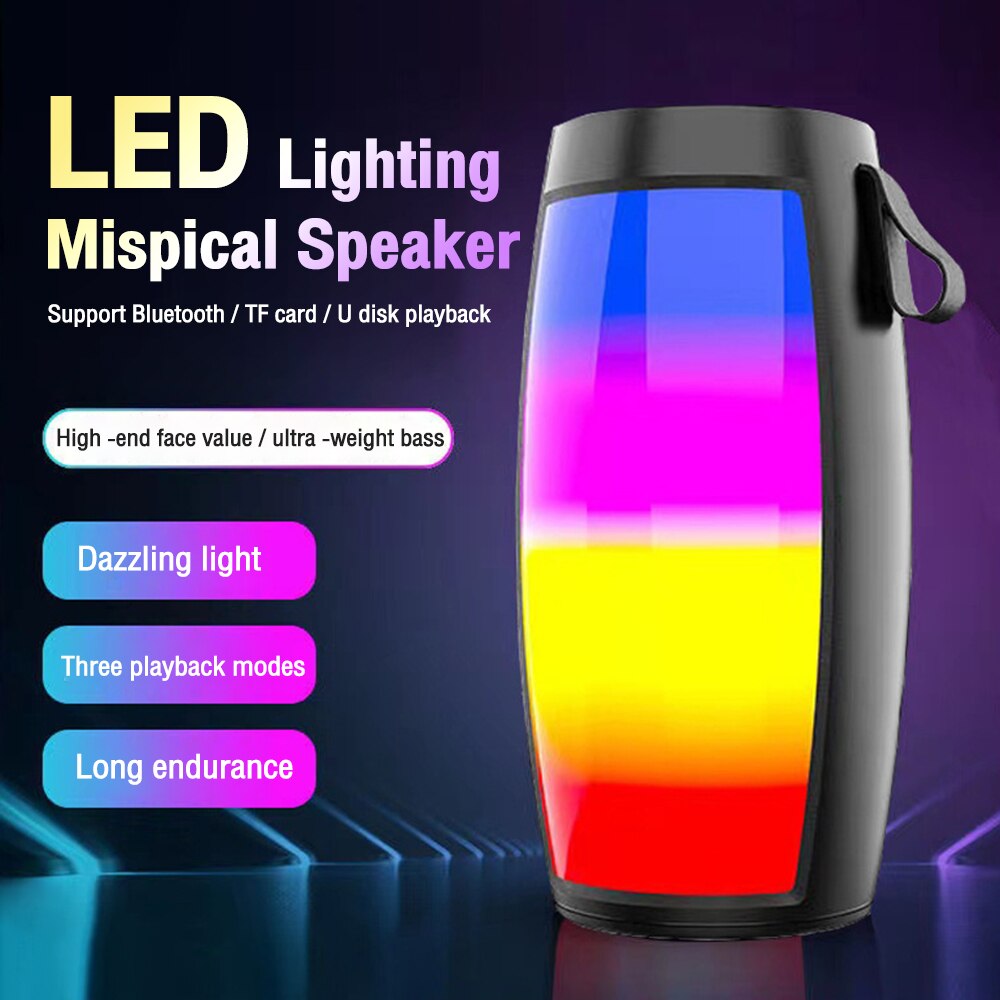 Title 3, LED Colorfull Lights Wireless Bluetooth Speaker...