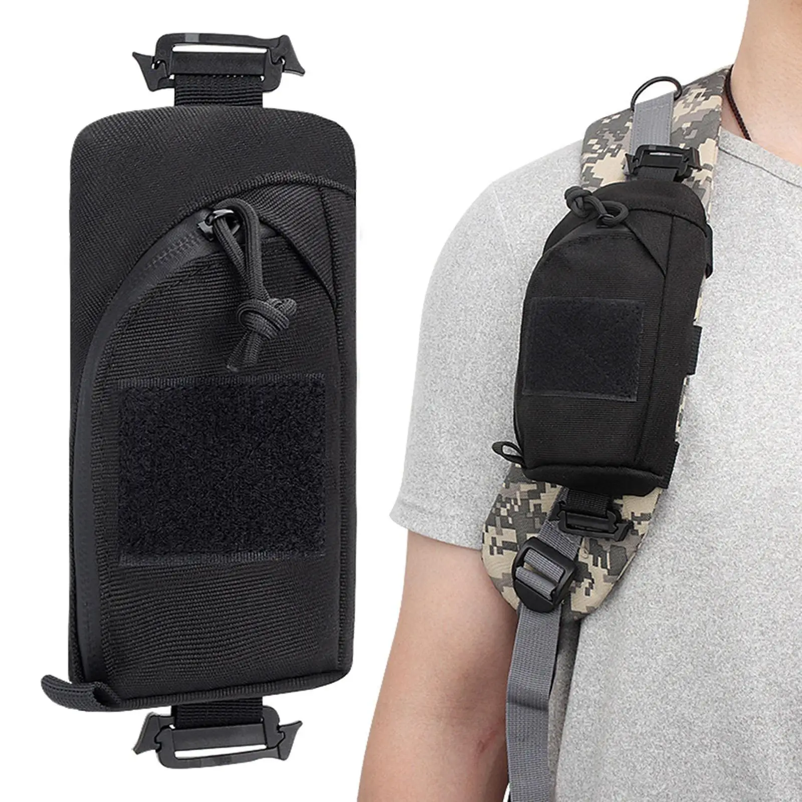 Tactical Molle Pouch Shoulder Strap Accessory Bag Mobile Phone Tool Bag