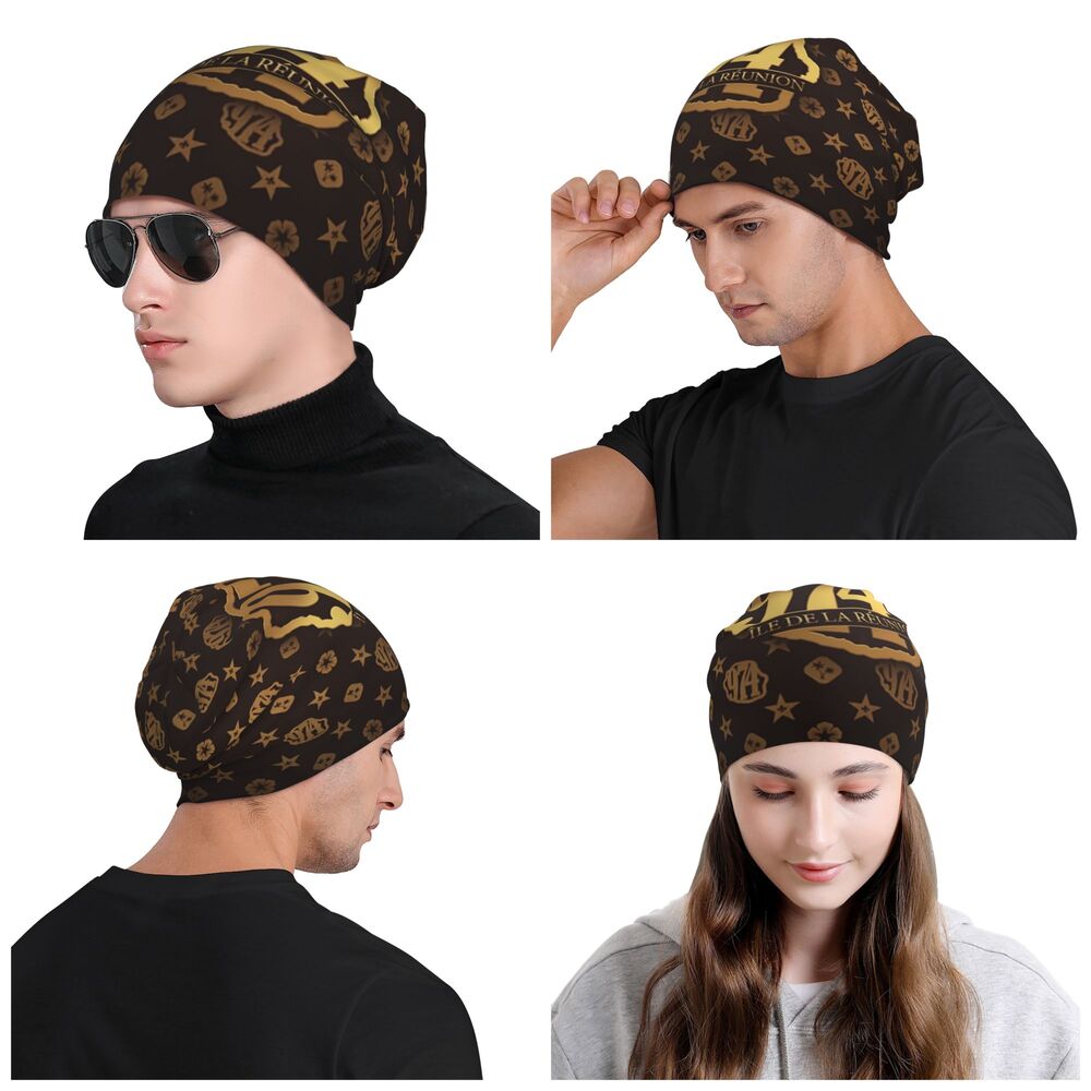 Benutzerdefinierte 974 Reunion Island Signature 7 Maveli R Skullies Beanies Caps Cool Winter Warm Damen Herren Strickmütze Erwachsene Motorhaube Hüte – Detail 30