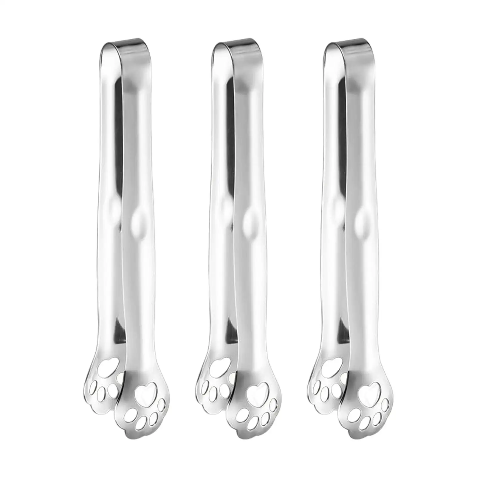 3x Stainless Steel Food Clips Baking Bread Clamp for Frying 