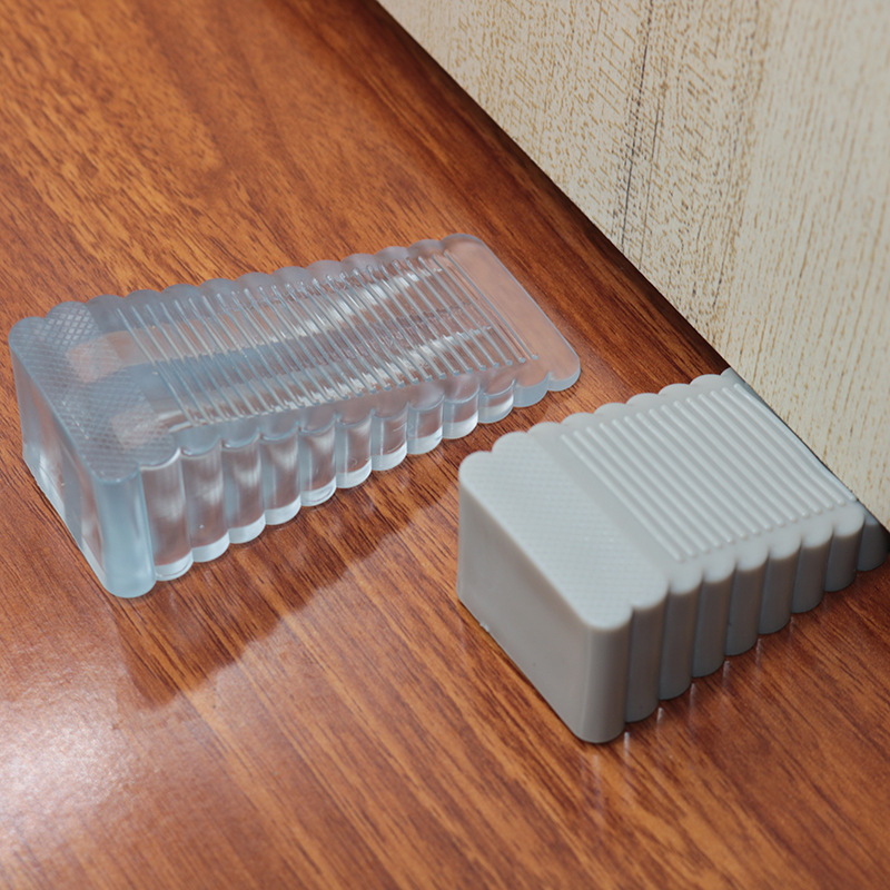 Description Picture 4 of itemTrapezoid Silicone Rubber Door Stop Stoppers Door  Children Anti-Folder Hand Hotel Security  Card Hanging Door Stop