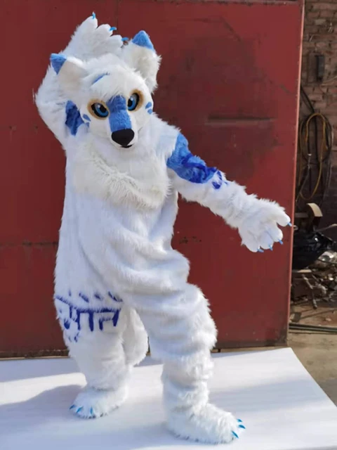 White Fursuit Mascot Costume Kawaii Cat Dog Fox Cosplay Fursuit