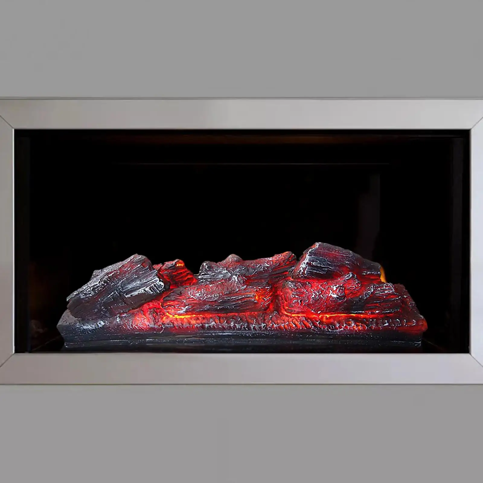 Simulation Electric Fireplace Flame Lamp Resin Firewood for Bedroom Tabletop Indoor Decor