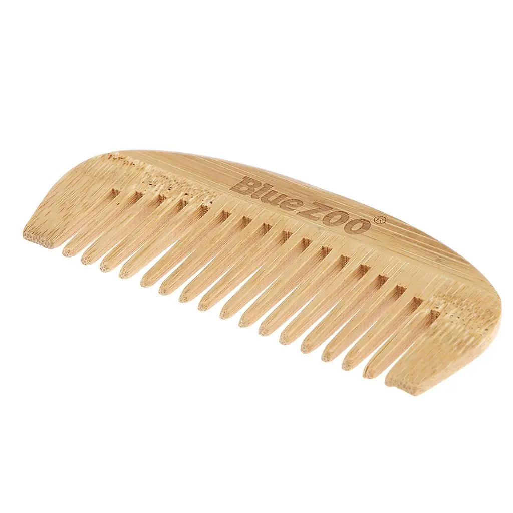 3X Antistatic Healthy Wide Tooth Curly Hair Brush Massage Handle Bamboo Comb