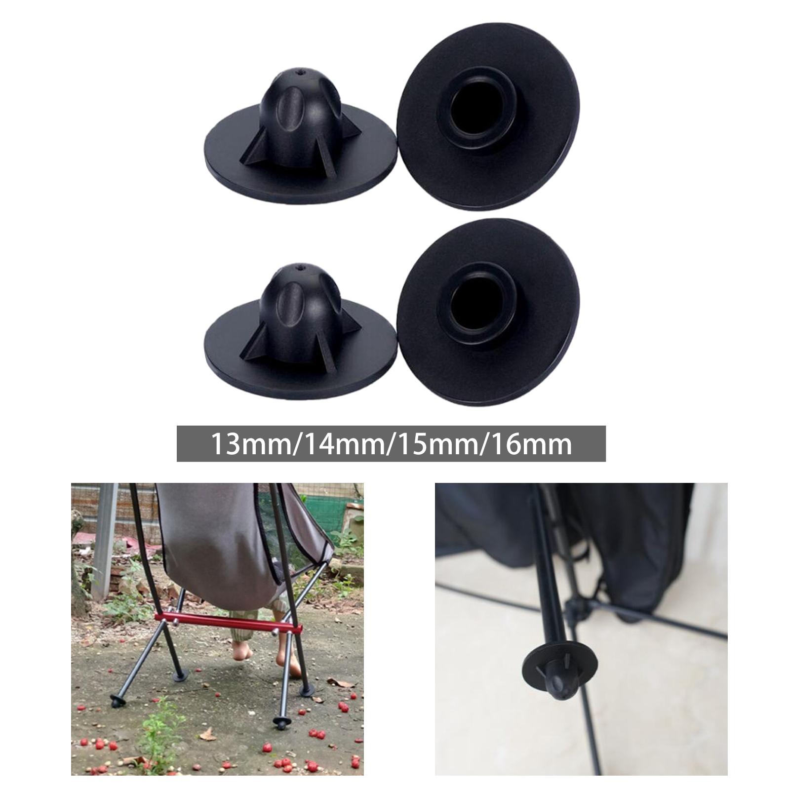 Description Picture 5 of item4x Furniture Foot Covers Camping Chair Foot Cap Replacement Chair Leg Diameter 14mm