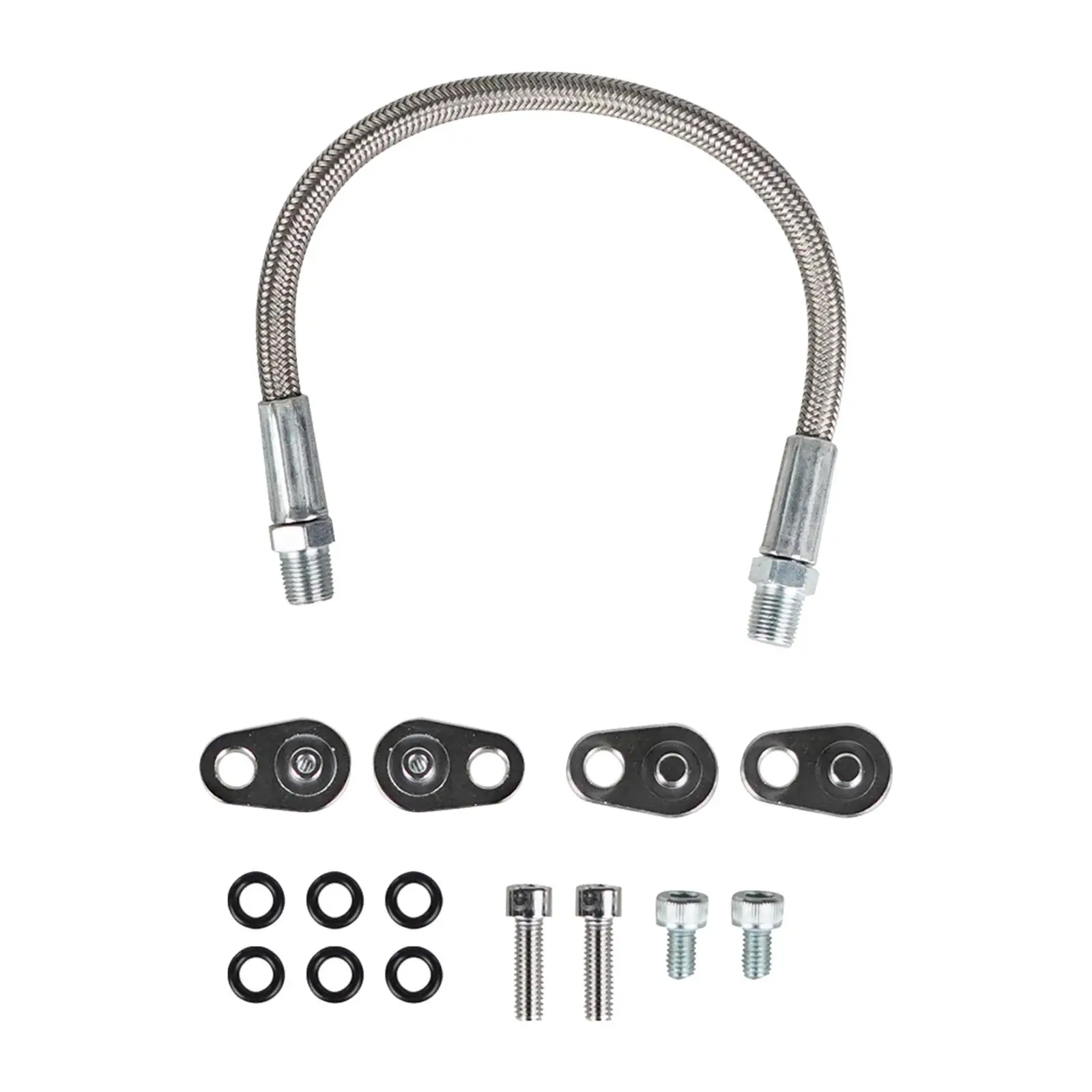 Coolant Crossover Direct Replace Aluminum Alloy Easy Installation Steam Port Kits Braided Hose Kit for GM LS Series Engines