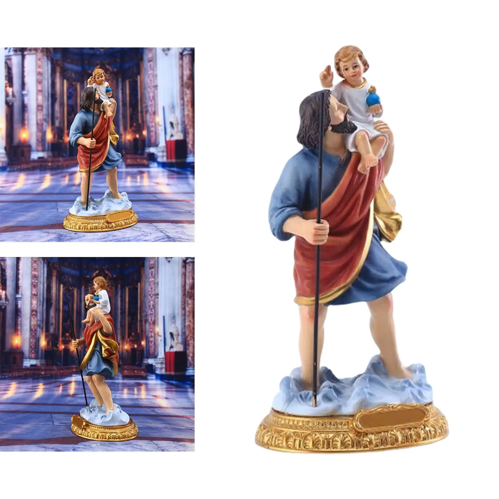 Resin Holy Family Statue Home Decor Church Ornament Jesus Statues Sculpture for Living Room Desktop Home Bedroom Collection