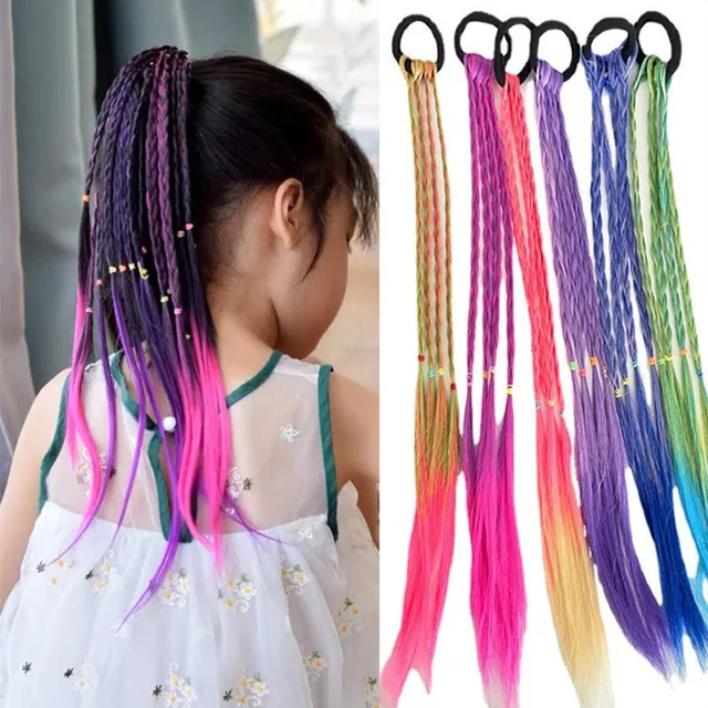Penteado Infantil fácil com trança falsa e elásticos, False braid  hairstyle with rubber bands for girls