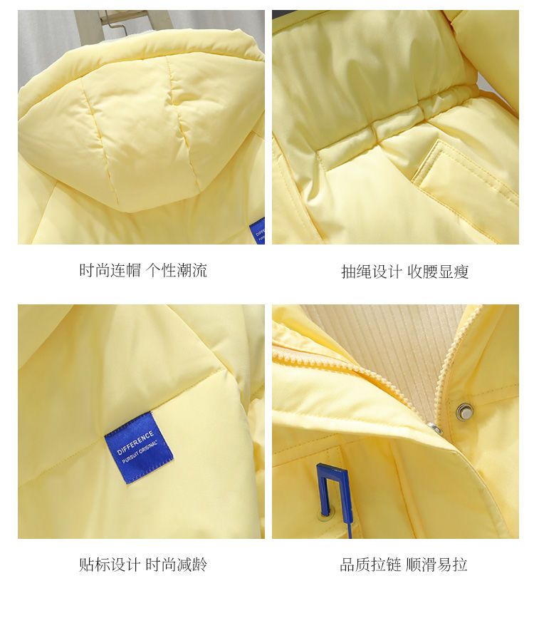 2026 New Women Down Cotton Coat Winter Jacket Female Mid Length Version Loose Outwear Thick Warm Parkas Hooded Outcoat