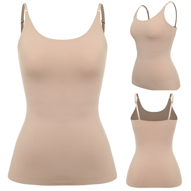 Débardeur Gainant Femme Sans Coutures - Cache Ventre & Dos - Soutien Shapewear Noir/Beige/Blanc