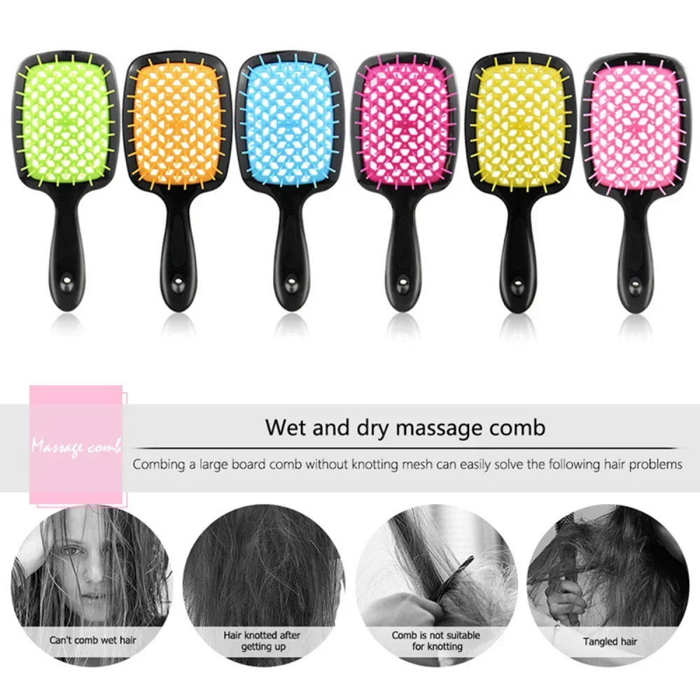 Best of Tangled Hair Comb Detangling Hair Brush Massage Combs Barber Comb Hollow Out Wet Curly Hair Brushes Salon Hair Styling Tools Reviews & Tips