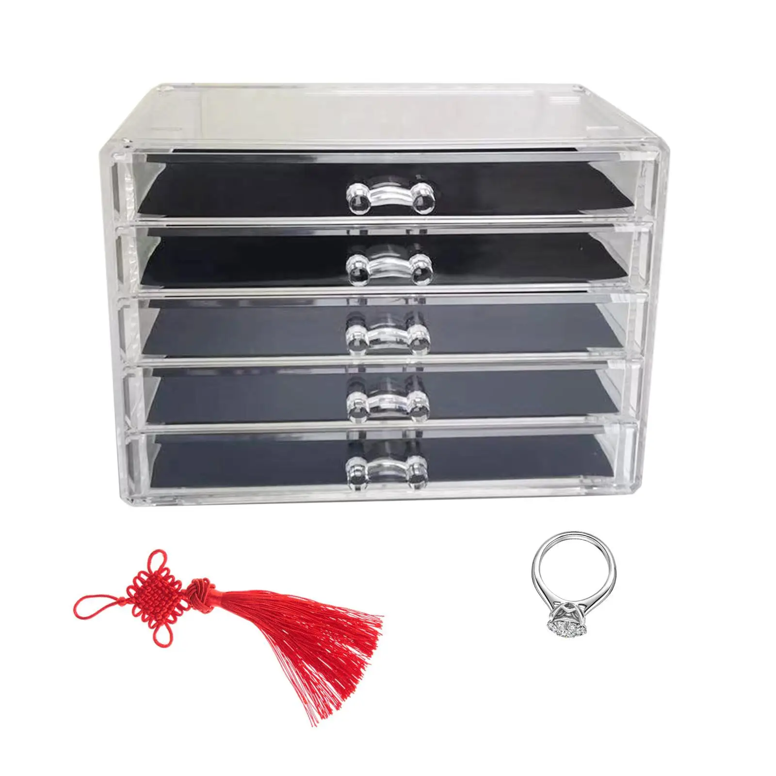 Cosmetic Makeup Jewelry Organiser Acrylic Drawer Storage Organizer Boxes