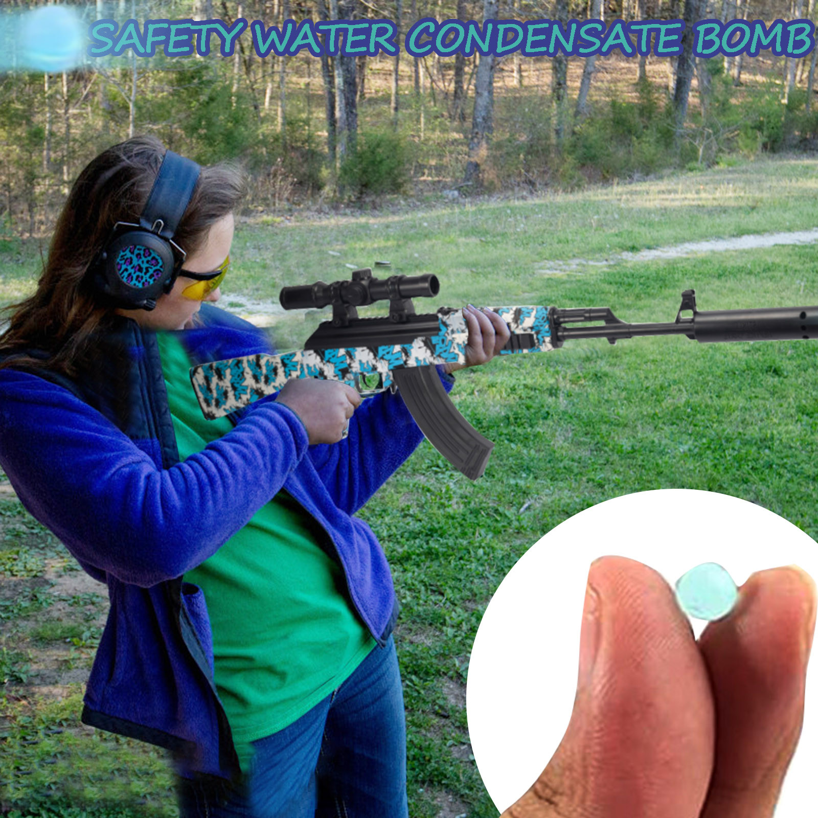 Ak47 Manual &Amp; Electric 2-In-1 Gel Ball Blaster Toy Eco-Friendly Splatter Automatic Water Beads Shooting Game Gun For Kids