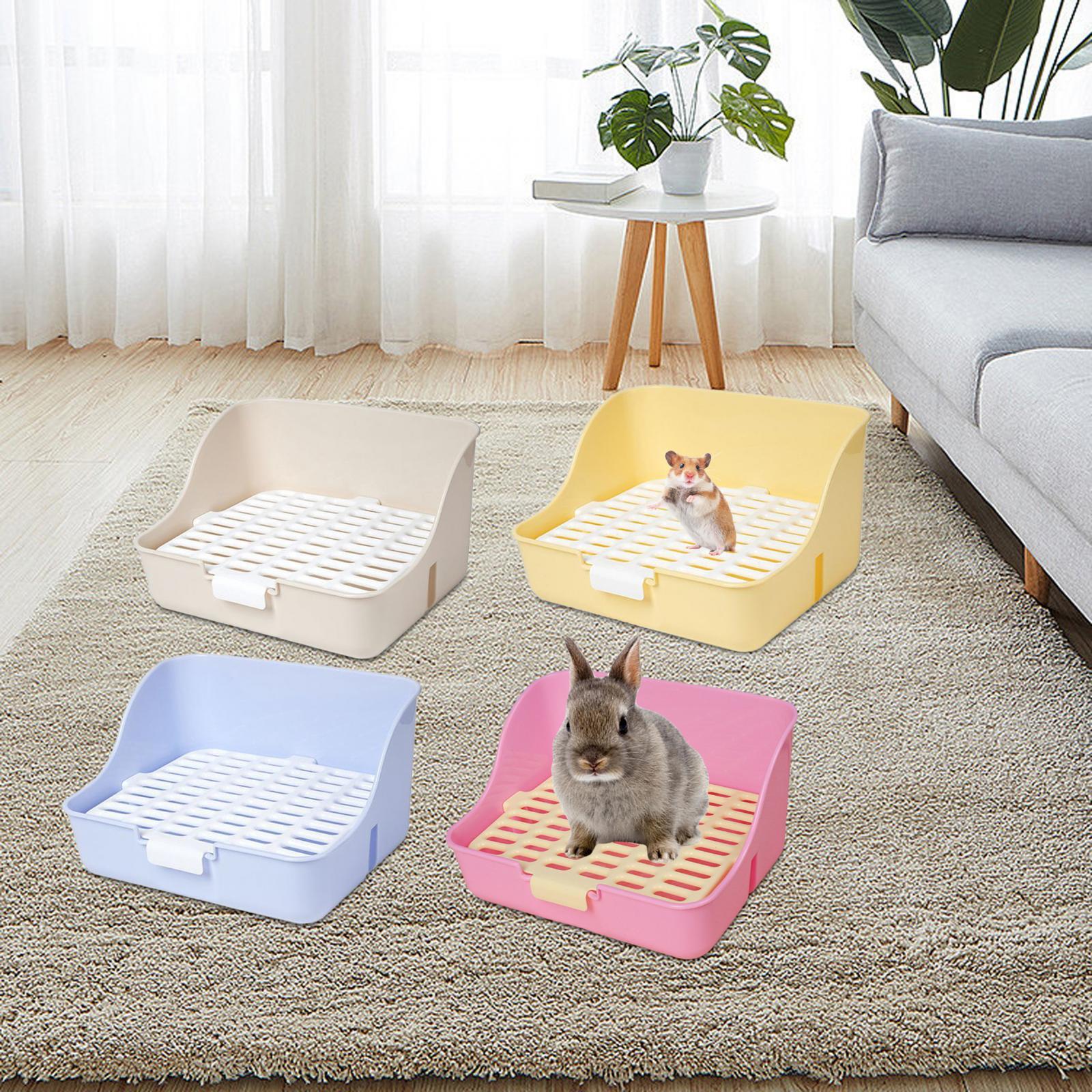 Rabbit Litter Box Detachable Pee Tray Portable Bedpan Pet Toilet for Hamster Small Animals Chinchillas Pet Supplies Bunny Rabbit Litter Box Detachable Pee Tray Portable Bedpan Pet Toilet for Hamster Small Animals Chinchillas Pet Supplies Bunny