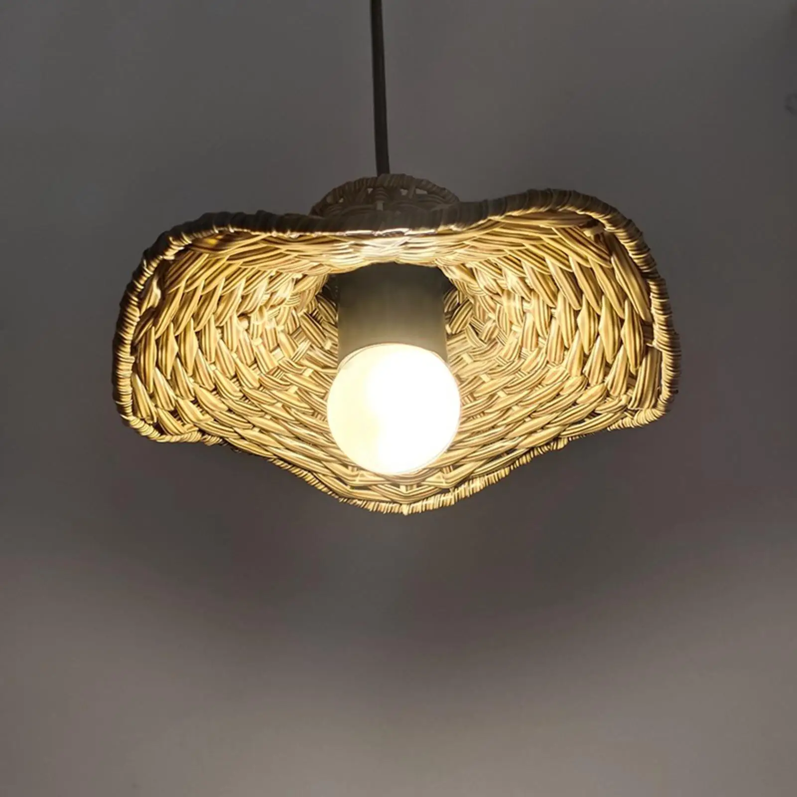 Hanging Rattan Lampshade Chandelier Lampshade for Home Dinning Room