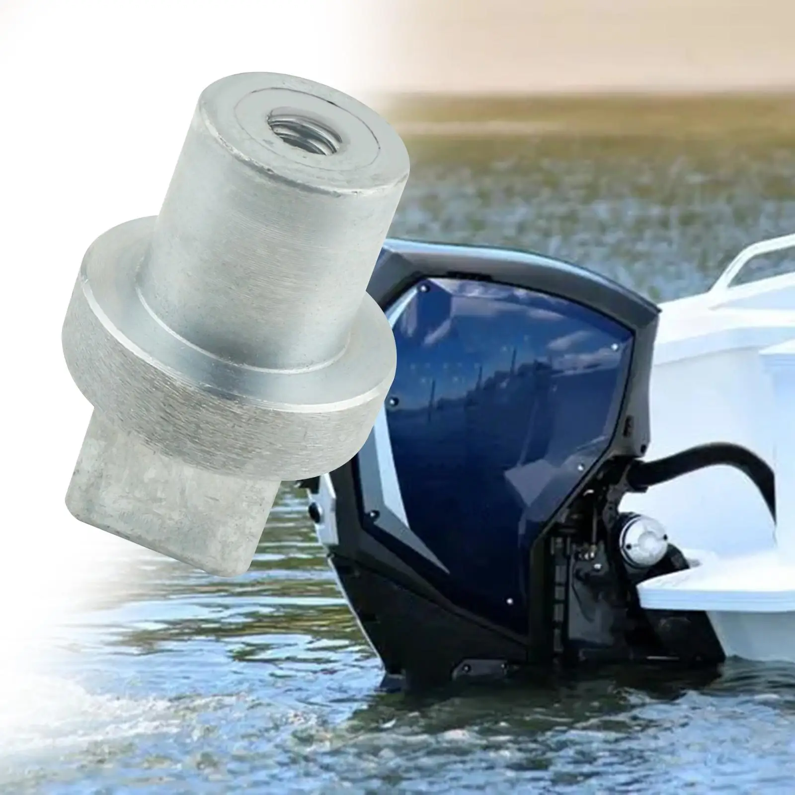 Zinc Anode 67F-45251-01 Easy to Install Durable Boat Outboard Motor Protection Anode for Yamaha 4 Stroke 80HP 100HP 200 HP