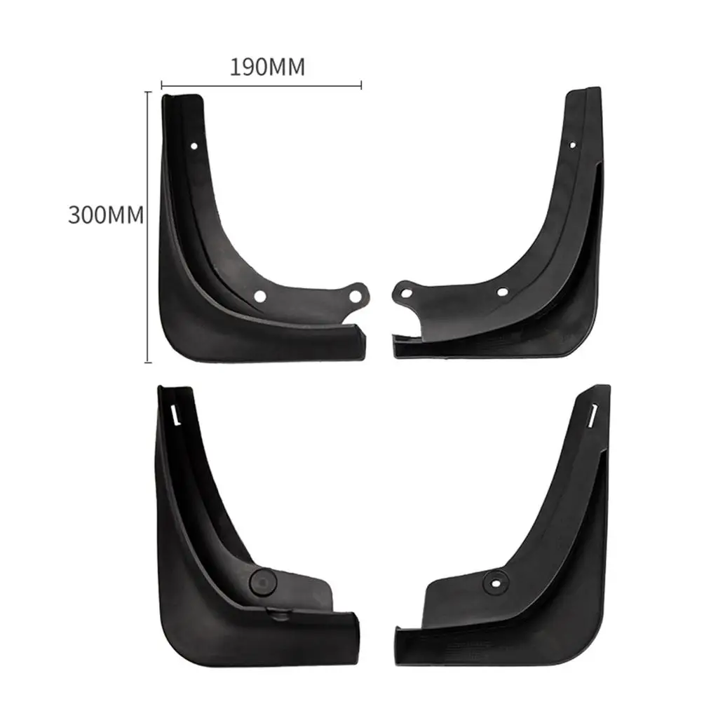 4Set Guards Mud Flaps Mudflaps   2016-2019, Black