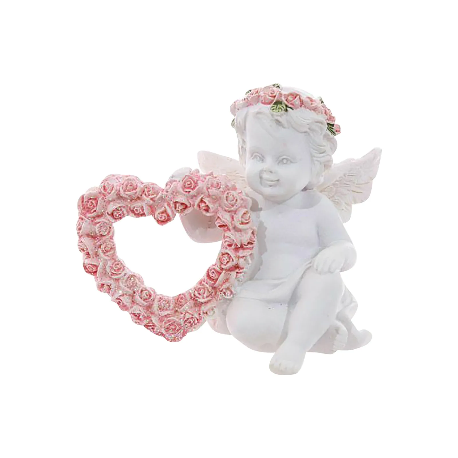 Angels Cherubs Figurine Ornaments Memorial Collectable Love Heart Rose Gift 