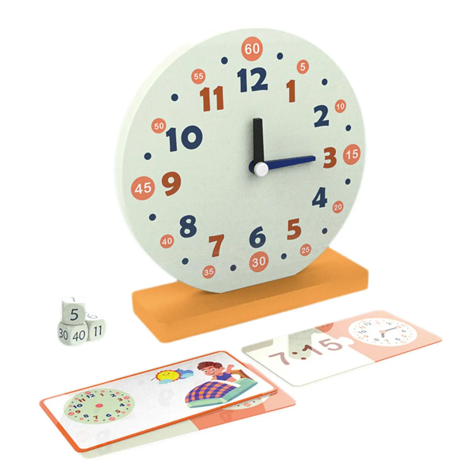 Wooden Clock Kindergartner Learning Activities Hour Minute Second Cognition Learn How to Tell Time Teaching Clock for Children