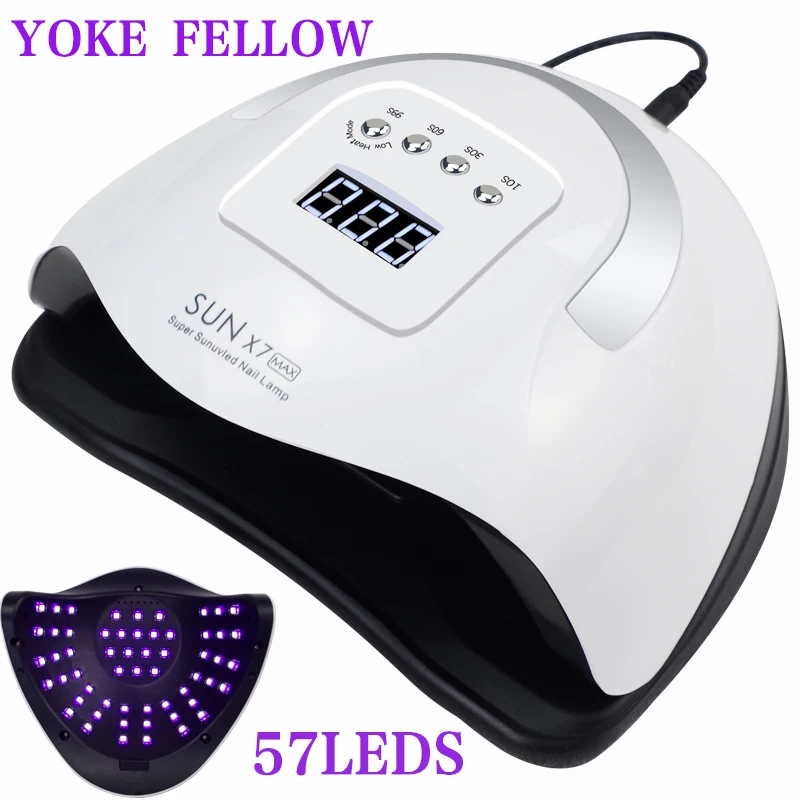 Best of SUN X7 MAX UV LED Nail Lamp For Nail Art Gel Polish Dryer With LCD Display 57LEDS Smart Timing Nail Dryer Nail Salon Tools Reviews & Tips