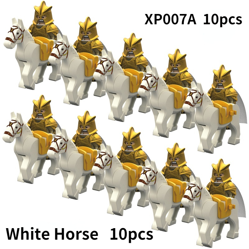 KT1046 SET 10 Stück/Koruit Mittelalterliche Ritter Rohan Uruk-hai Elfen Gondor Krieger Zwerg Bausteine Spielzeug – Detail 15