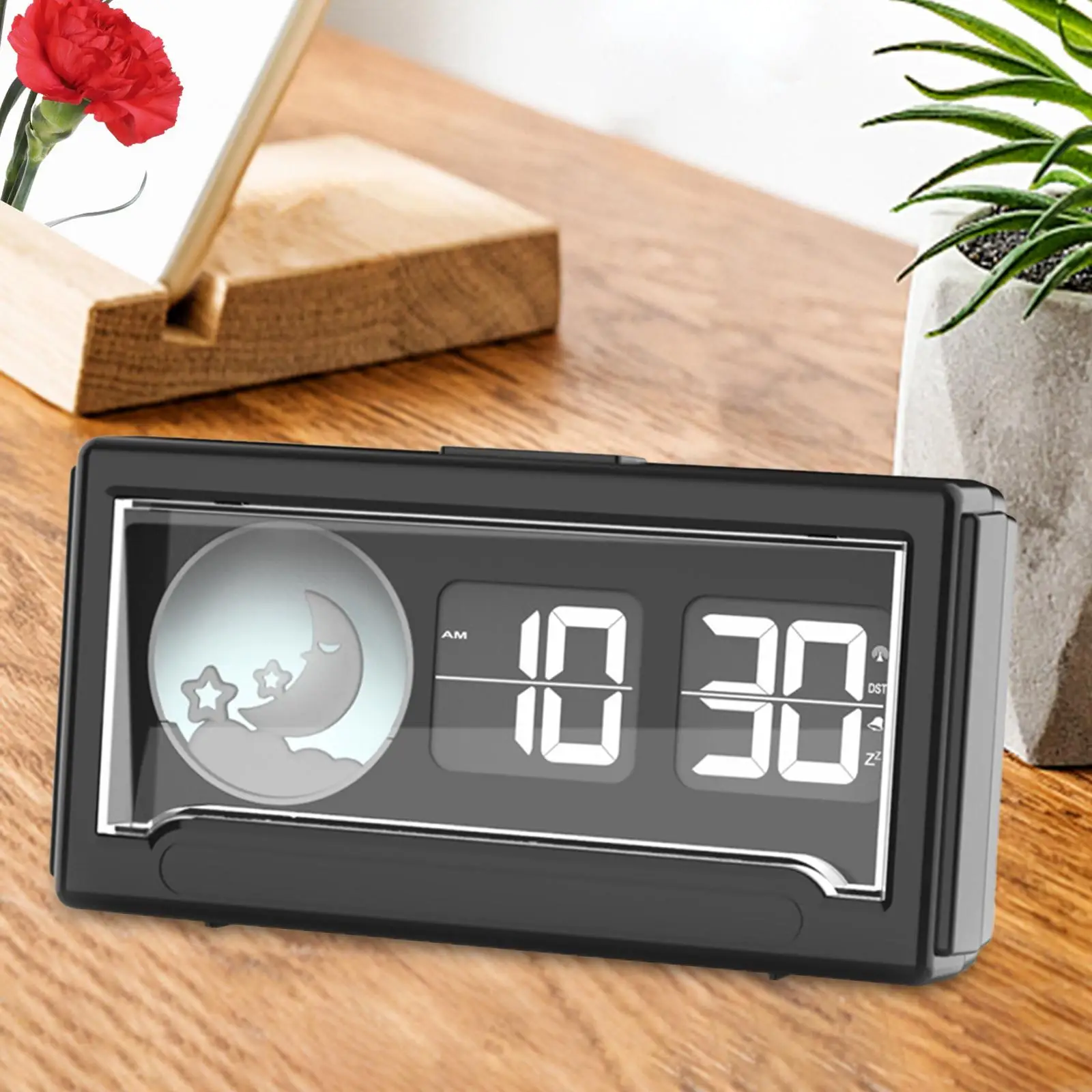 Auto Flip Clock Digital Number Alarm Clock Retro Table Clock for Home Decor