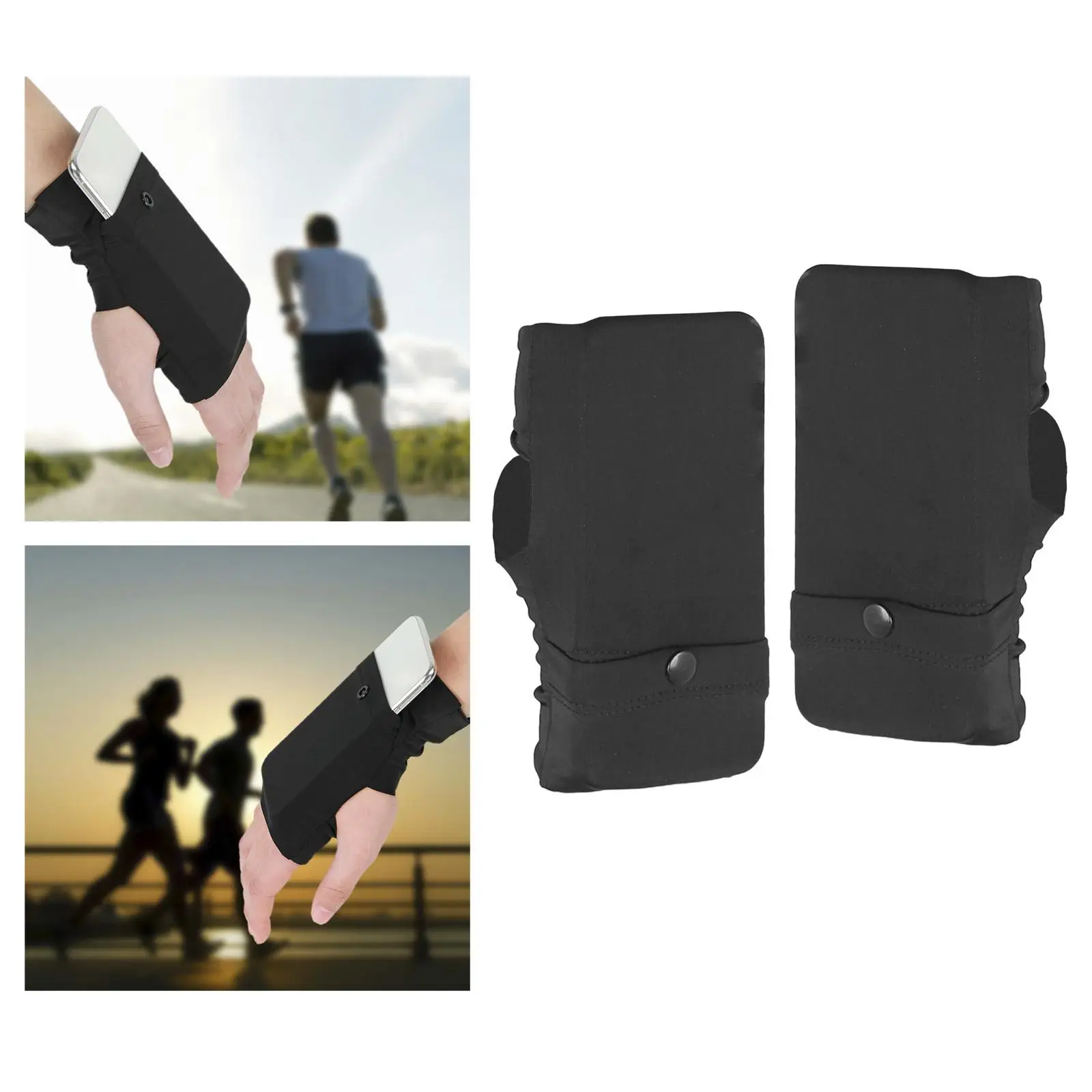 Fingerless Phone   Running Mobile Phone Holder Pouch Strap Cycling