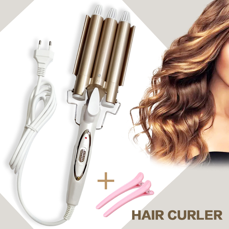 Best of Curling Irons Professional Hair Care &amp; Styling Tools Ceramic Triple Barrel Hair Styler Hair Curlers Electric Curling Hair Waver Reviews & Tips