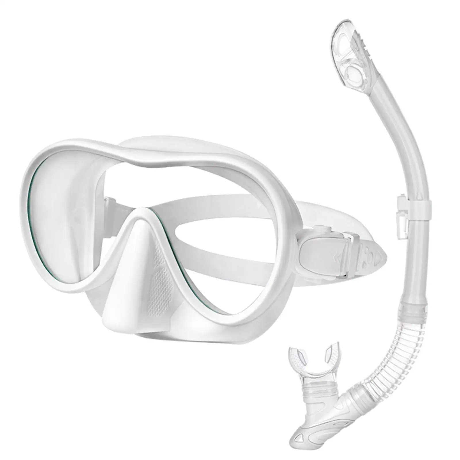 Snorkel Set Swim Goggles, Breathing Snorkel Mask, Adult Wide View Diving Mask Goggles for Scuba Diving