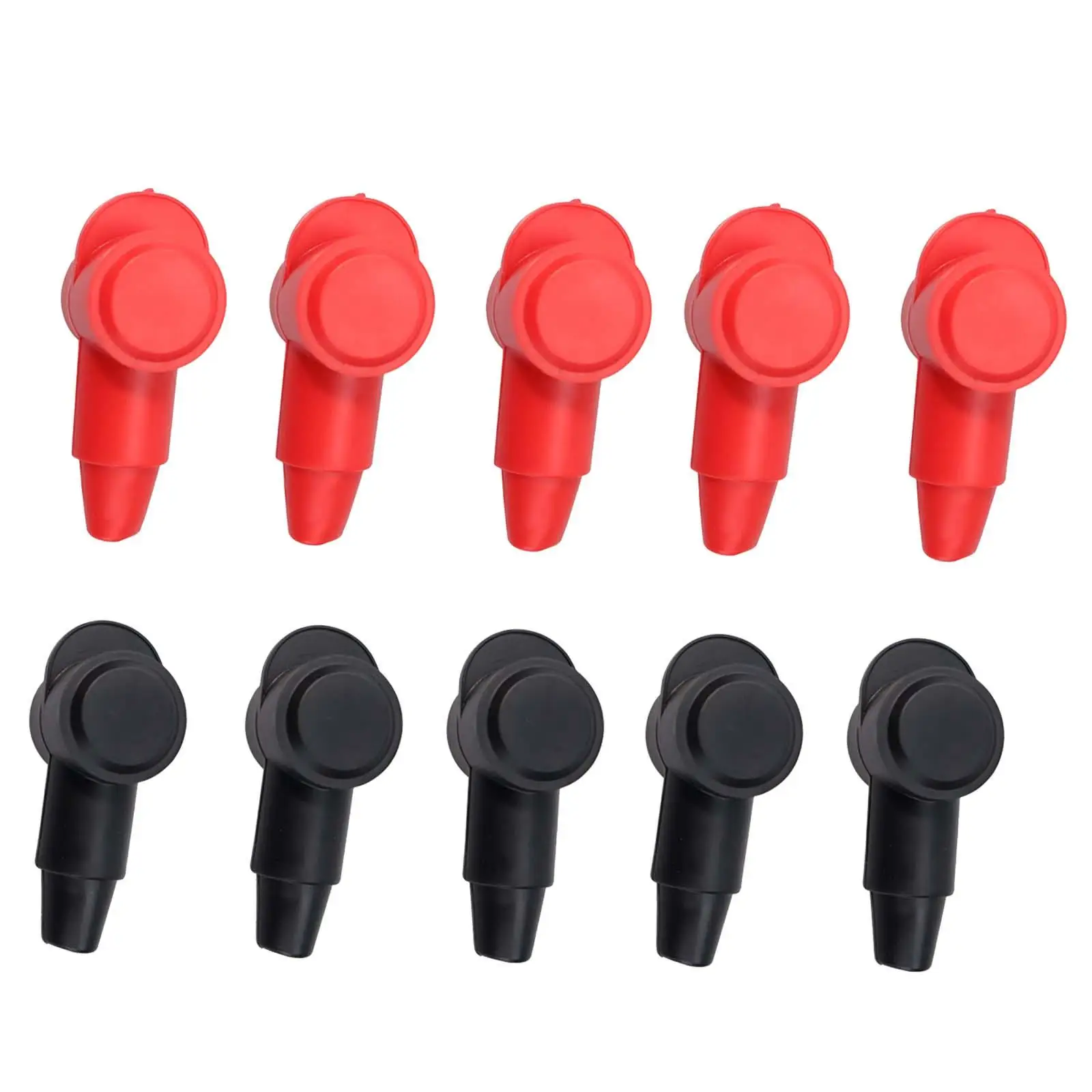 Battery Stud Terminal Covers Red and Black Flexible Protective Terminal Caps for Trucks Automotive Cars Marine Boats