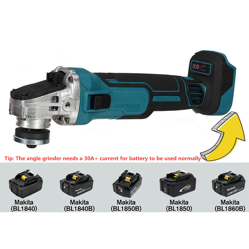 Nombre 7, Magnitt 100/125mm Schleifmaschine Schneiden Drahtlose Elektrische Bürstenlosen Winkelschleifer Polierer Elektrowerkzeug Für 18 V Makita