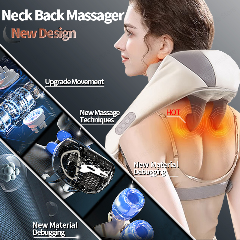 Best of Electric Neck Back Massager Heat Shoulder Leg Kneading Massage Relax Pillow Neck Strecher Health Care Massage Machine PainRelief Reviews & Tips