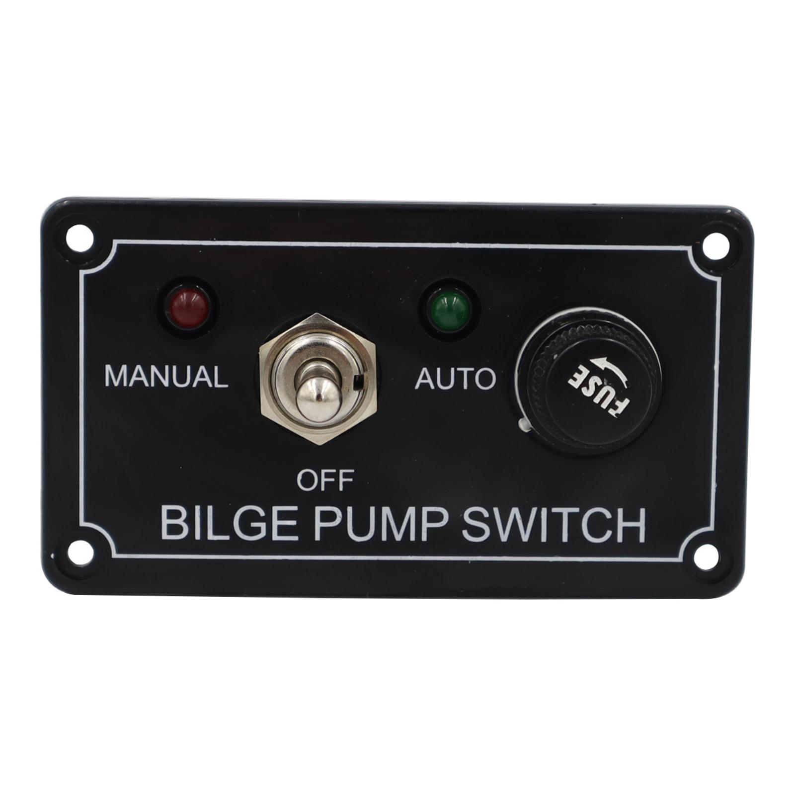 Bilge Pump Switch Panel DC 12V LED Indicator l/Off/  for Boat