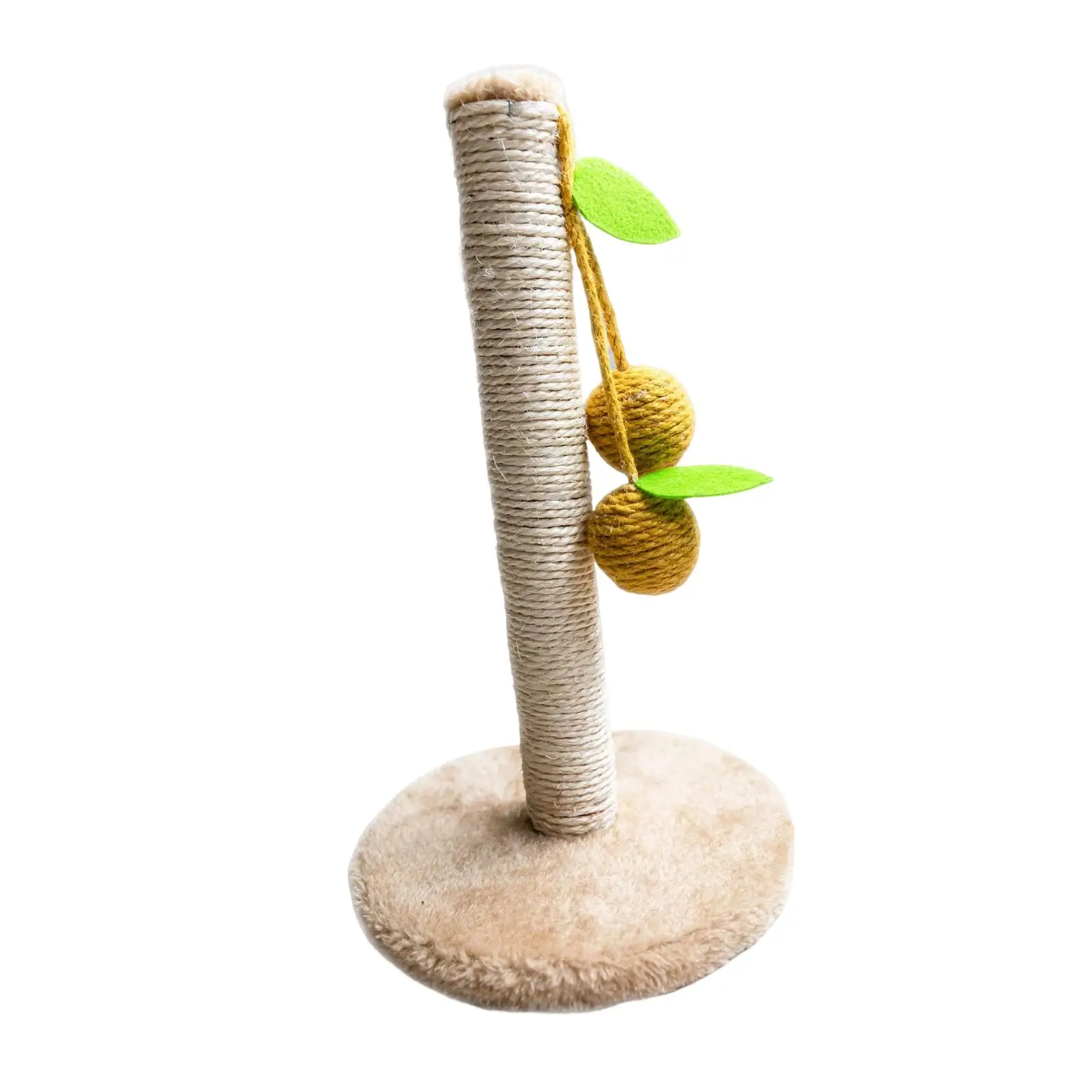 Cat Scratching Post Scratch Post with Hanging Balls Scratcher Sisal Kitten Toy Solid Wood Kitten Cat Post for Small Cats Kittens