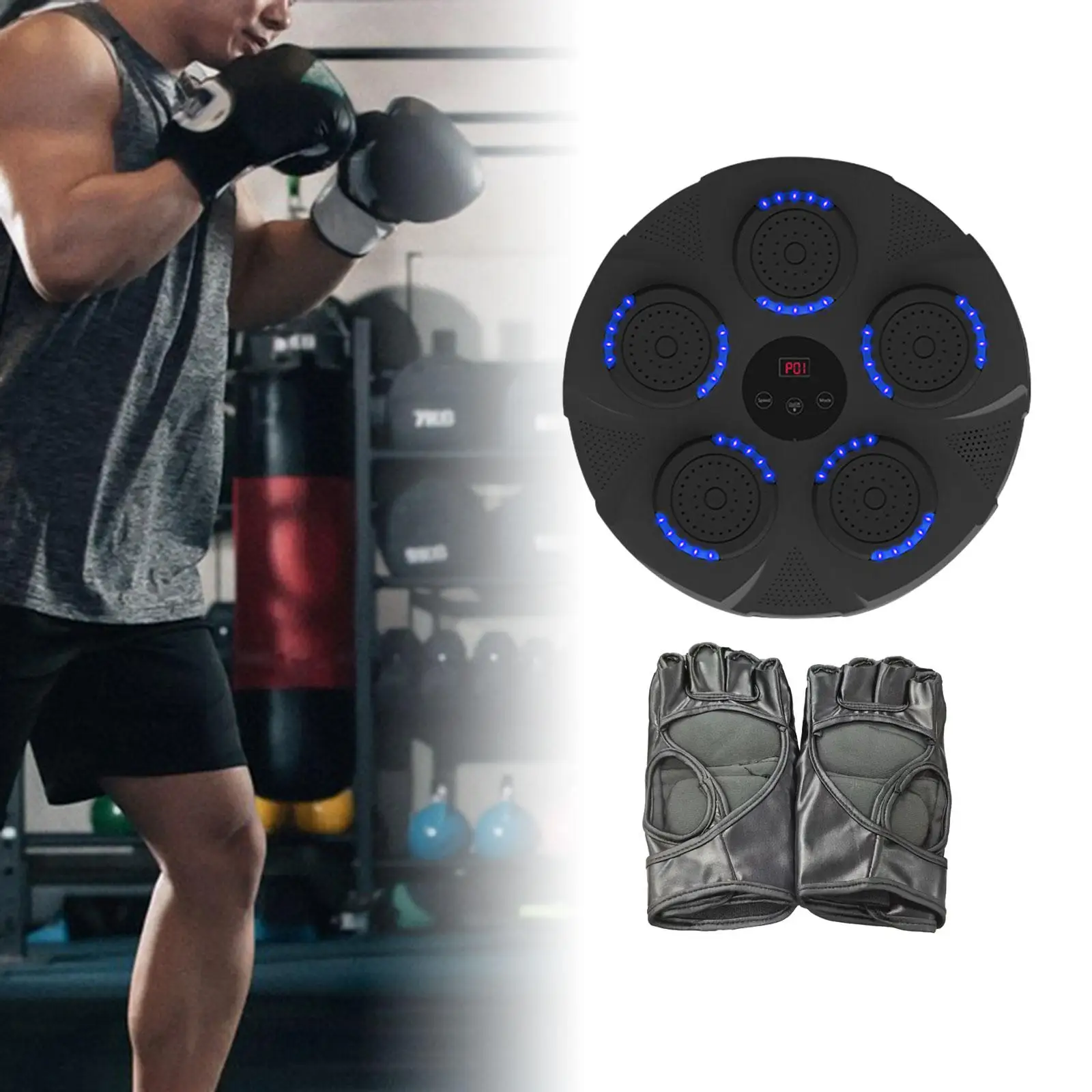 Boxing Trainer Home RGB Light Training Equipment Wall Mounted Boxing Target
