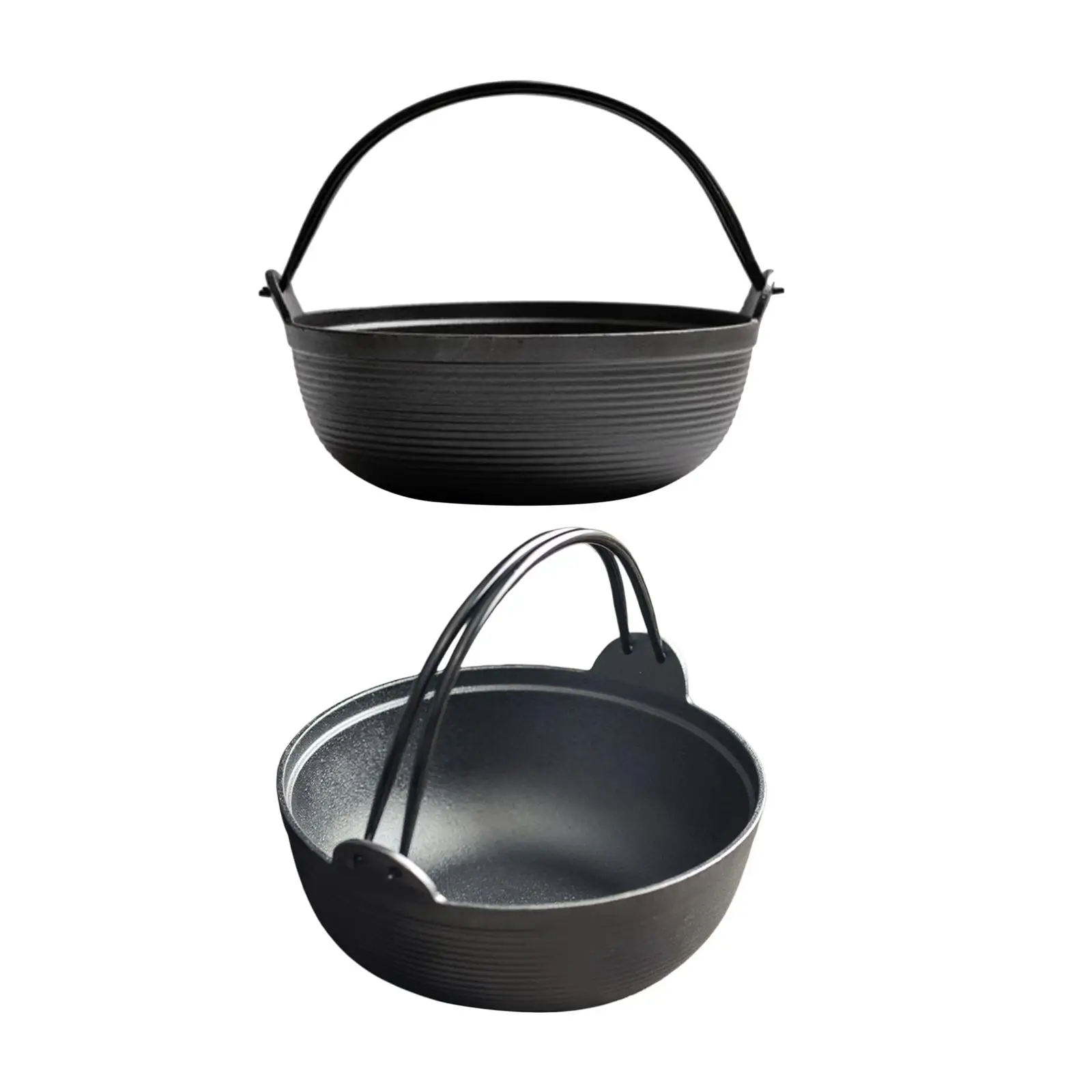 Cast Iron Dutch Oven Pot Tableware Nonstick Utensil for Picnic Campfire BBQ
