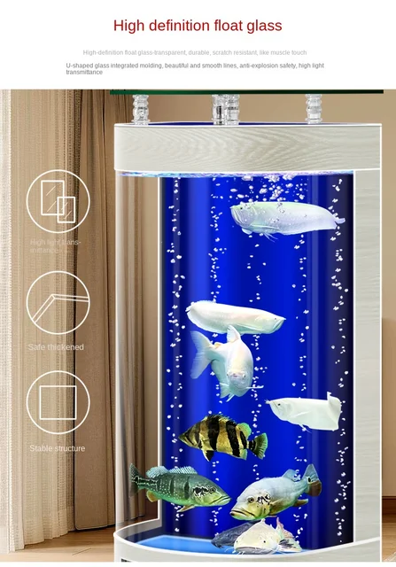 New Super White Glass Advanced TV Cabinet Fish Tank Integrated Small Living  Room Ecological Aquarium - AliExpress