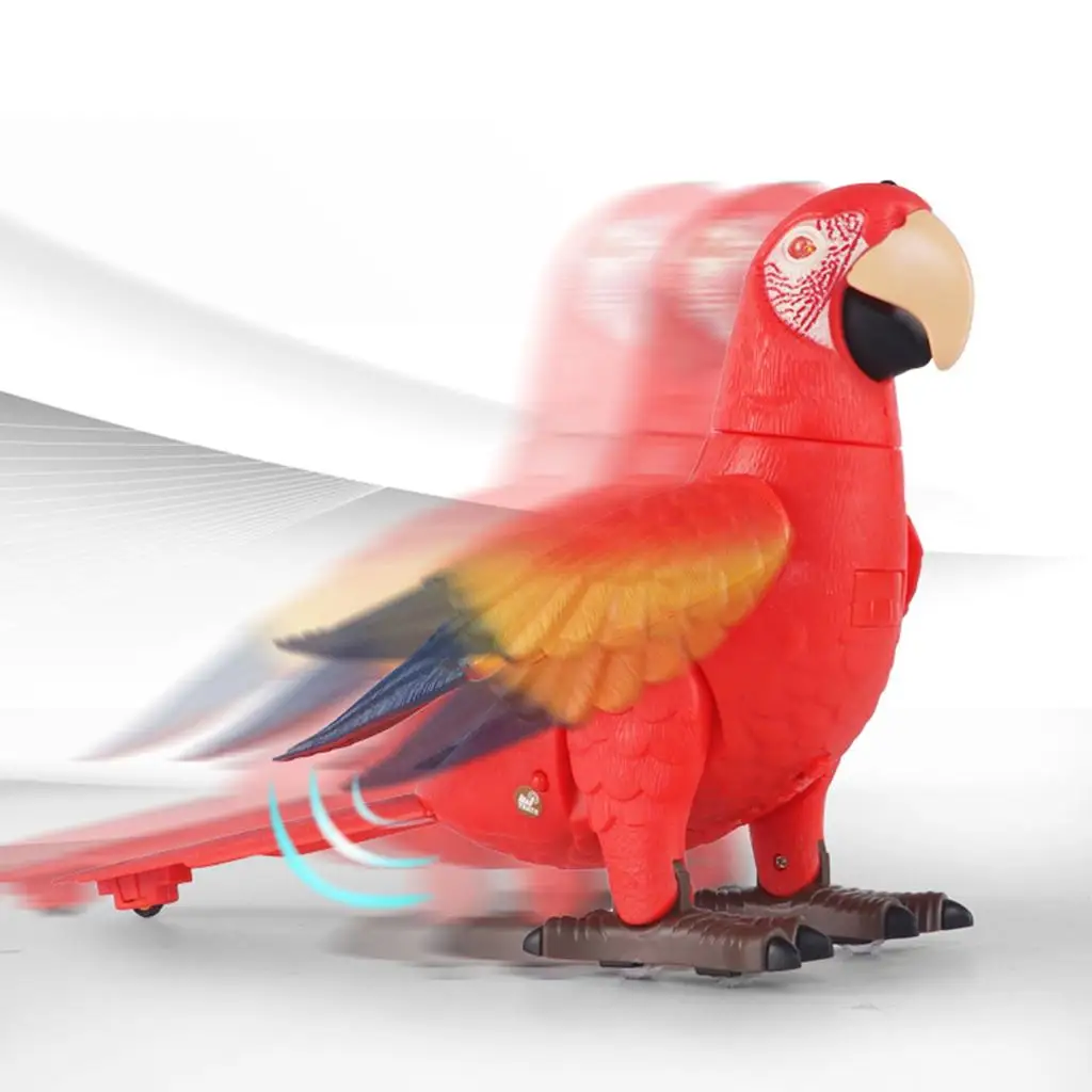 Electronic Pet Parrot Speak Talking Singing Parrot Early Education Toy Red